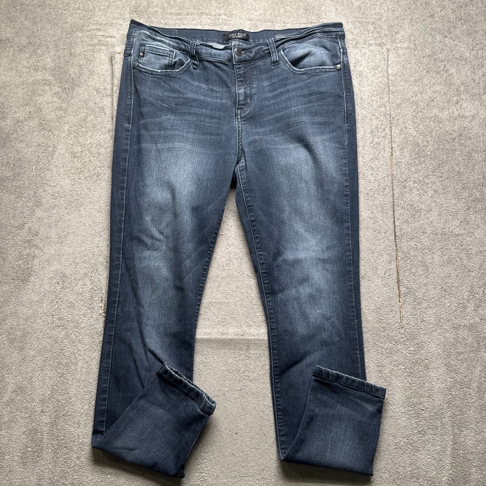 Judy‎ Blue Los Angeles Mid Rise Skinny Jeans Women's 15/32 Gray Blue Stretch